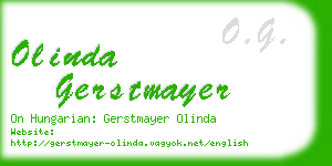 olinda gerstmayer business card